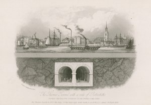Tunel Tamizy z widokiem na Rotherhithe autorstwa English School