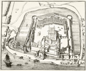 Tower of London w XV wieku, z „The National and Domestic History of England” Williama Hickmana Smitha Aubreya (1858-1916) opublikowanej w Londynie ok. 1890 r. autorstwa English School