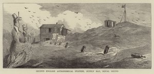 Tranzyt Wenus, szkice na wyspie Kerguelen (rycina) autorstwa English School