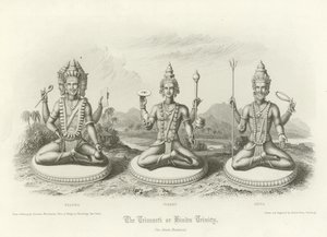 Trimurti lub hinduska Trójca autorstwa English School