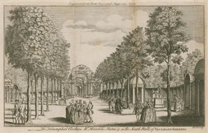 Łuki triumfalne, pomnik pana Handelsa, w South Walk of Vauxhall Gardens w Londynie autorstwa English School