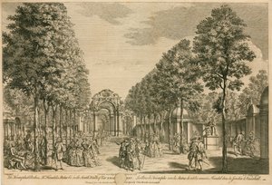 Łuki triumfalne, pomnik pana Handelsa, w South Walk of Vauxhall Gardens w Londynie autorstwa English School