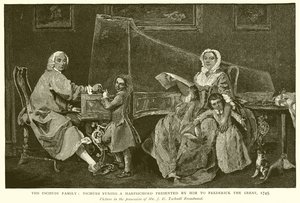 Rodzina Tschudi: Tschudi Tuning a przedstawiony przez niego Fryderykowi Wielkiemu, 1745 autorstwa English School