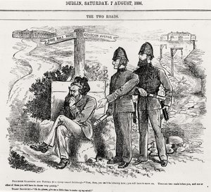 Dwie drogi, ilustracja, wyd. 7 sierpnia 1886 r autorstwa English School