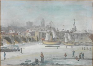 Most Tyne – Wielki Mróz, 1784 autorstwa English School
