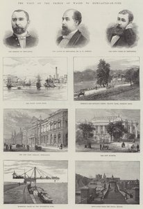 Wizyta księcia Walii w Newcastle-on-Tyne (grawerowanie) autorstwa English School