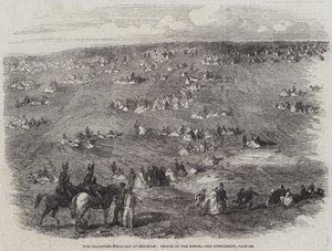 Dzień Wolontariusza w Brighton, People on the Downs (grawerowanie) autorstwa English School