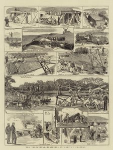 The Volunteers, Engineers in Camp at Chatham (grawerowanie) autorstwa English School