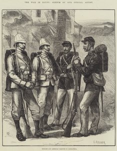 Wojna w Egipcie, angielscy i amerykańscy marines w Aleksandrii (rycina) autorstwa English School