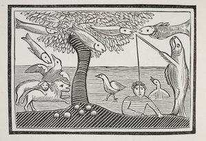 The Water Wonder lub Fishes Lords of the Creation, ilustracja z książki Chap z XVIII wieku autorstwa Johna Ashtona, wyd. 1882 autorstwa English School