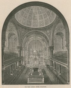 Synagoga żydowska w Zachodnim Londynie autorstwa English School