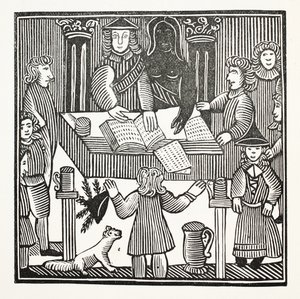 Cały proces i oskarżenie sir Johna Barleycorna, Knt., ilustracja z książki Chap-books of the Eighteenth Century Johna Ashtona, wyd. 1882 autorstwa English School