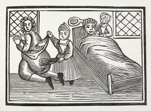 Świat wywrócony do góry nogami, ilustracja z książki Chap-books of the Eighteenth Century Johna Ashtona, wyd. 1882 autorstwa English School