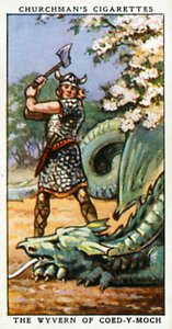 Der Wyvern von Coed-Y-Moch (Farblitho)