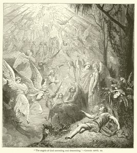 „Aniołowie Boży wstępujący i zstępujący”, Genesis, xxviii autorstwa English School