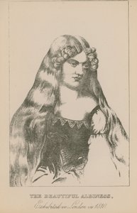 Piękna albina wystawiona w Londynie w 1810 r. autorstwa English School