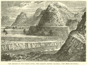 Ławki nad rzeką Fraser, niedaleko Lillooet, Kolumbia Brytyjska autorstwa English School