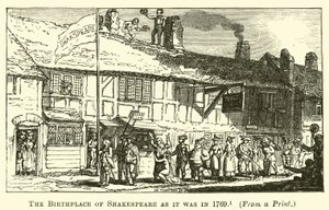 Miejsce narodzin Szekspira w 1769 r. autorstwa English School