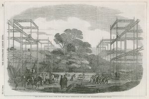 Budynek w Hyde Parku w Londynie na Wielką Wystawę w 1851 r. autorstwa English School