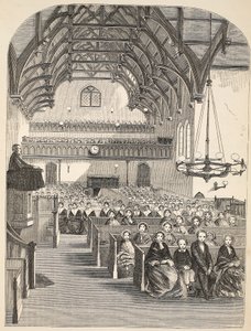Kaplica w Brixton, ilustracja z The Criminal Prisons of London i Scenes from Prison Life autorstwa Henry