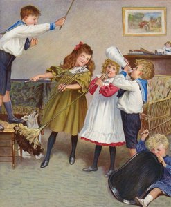 Koncert dla dzieci (kolorowa litografia) autorstwa English School