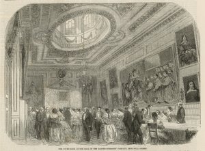 Sala sądowa w holu firmy Barber-Surgeons Company, Monkwell Street, Londyn autorstwa English School
