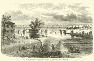 Obrona Paryża, zniszczenie mostu Joinville-sur-Marne, listopad 1870 autorstwa English School