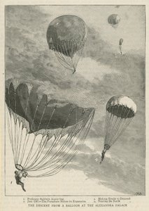 Zejście z balonu w Pałacu Aleksandry autorstwa English School