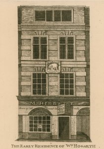 Wczesna rezydencja Williama Hogartha, Fenchurch Street, Londyn autorstwa English School