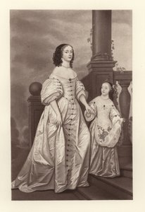 Elektorka Sophia i jej córka Sophia Charlotte Queen of Pruss autorstwa English School