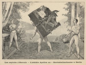 Wyczyny Herkulesa - atletycznego Apollona w Teatrze Reichshallen w Berlinie autorstwa English School