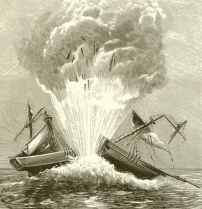 Pierwsza torpeda, 1805 autorstwa English School