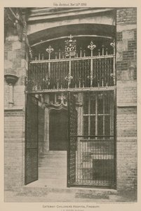 Brama, Szpital Dziecięcy, Finsbury; fotografia autorstwa English School