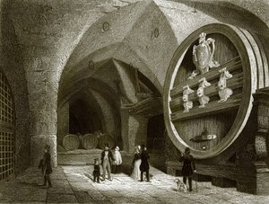 Wielka beczka na wino w Heidelbergu autorstwa English School