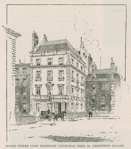Dom, w którym zmarł lord Randolph Churchill autorstwa English School