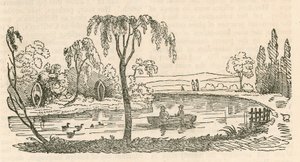 Jezioro w Hornsey Wood House, Londyn autorstwa English School