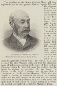 Der verstorbene Kapitän Edmund Park-Yates (Stich)