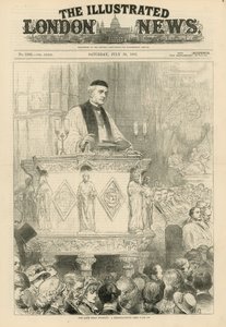 Nieżyjący już Dean Stanley w Opactwie Westminsterskim autorstwa English School