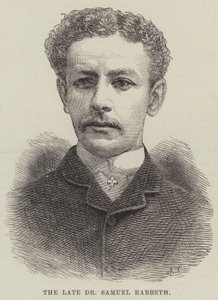 Nieżyjący już dr Samuel Rabbeth (rycina) autorstwa English School