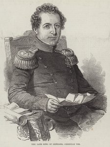 Zmarły król Danii, Christian VIII (rycina) autorstwa English School