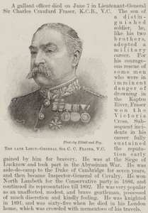 Nieżyjący generał porucznik Sir CC Fraser, VC (grafika) autorstwa English School