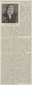 Nieżyjąca Madame Blavatsky (grafika) autorstwa English School