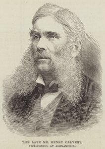 Nieżyjący już pan Henry Calvert, wicekonsul w Aleksandrii (rycina) autorstwa English School