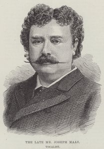 Nieżyjący już pan Joseph Maas, wokalista (grafika) autorstwa English School