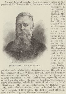Nieżyjący już pan Thomas Shaw, poseł (grafika) autorstwa English School