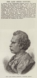 Nieżyjący już Senor Fortuny, hiszpański artysta (grafika) autorstwa English School