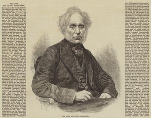 Nieżyjący już Sir David Brewster (grafika) autorstwa English School