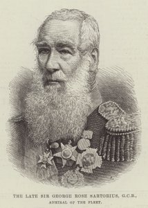 Nieżyjący już Sir George Rose Sartorius, GCB, admirał floty (rycina) autorstwa English School