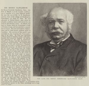 Nieżyjący już Sir Henry Creswicke Rawlinson, Baronet (grafika) autorstwa English School