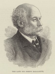 Nieżyjący już Sir Joseph Bazalgette (grafika) autorstwa English School